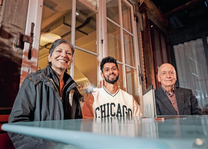 Dominique Nagpal, Afreed Ashraf und Rolf Schneider im Länggasquartier