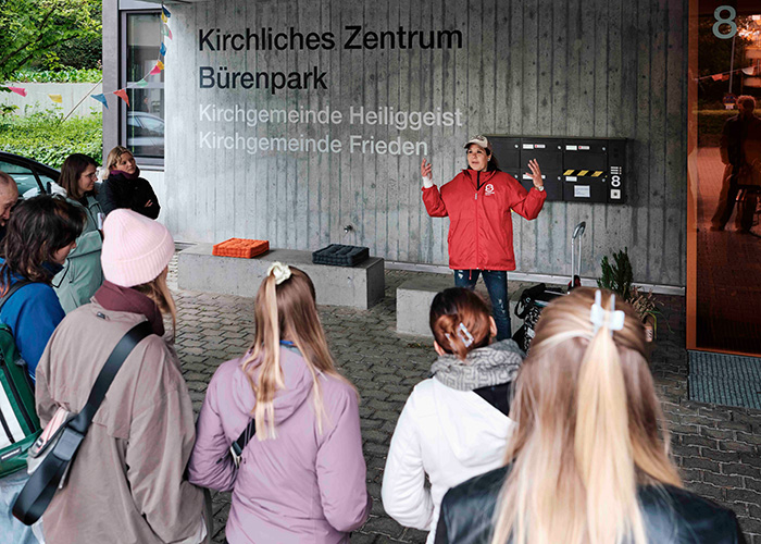 Startpunkt sozialer Stadtrundgang beim Bürenpark